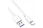 Дата кабель USB 2.0 AM to Type-C 1.0m 5A white ColorWay (CW-CBUC019-WH)