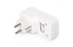 Зарядное устройство EnerGenie 2 USB по 2.1A со сквозной розеткой (EG-ACU2-01-W)