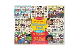 Набор для творчества Melissa&Doug Объемные многоразовые виниловые наклейки Лица (MD9103) - Фото