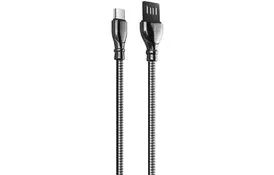 Дата кабель USB 2.0 AM to Type-C 1.0m metal spring black ColorWay (CW-CBUC015-BK) - Фото