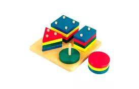 Развивающая игрушка Мир деревянных игрушек Логический квадрат (Д020) - Фото