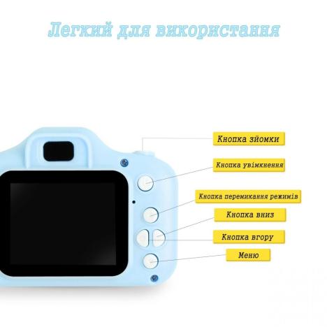 Интерактивная игрушка XoKo Цифровой детский фотоаппарат голубой (KVR-001-BL) - Фото 5