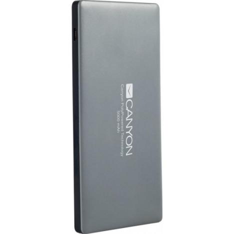 Батарея универсальная CANYON 5000mAh, Input 5V/2A, Output 5V/2A(Max), Dark Gray (CNS-TPBP5DG) - Фото 3