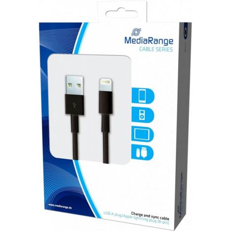 Дата кабель USB 2.0 AM to Lightning 1.0m MediaRange (MRCS137) - Фото 1