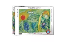 Пазл EuroGraphics Влюбленные в Сен-Поль-де-Вансе. Марк Шагал, 1000 элементов (6000-0848) - Фото