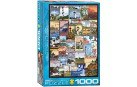 Пазл EuroGraphics Маяки. Старинные плакаты, 1000 элементов (6000-0779) - Фото