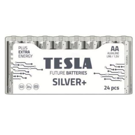 Батарейка Tesla AA Silver+ LR6 ALKALINE 1.5V * 24 (8594183392325) - Фото 1