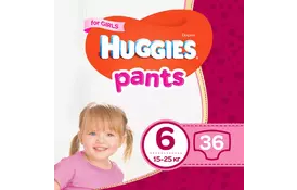 Подгузник Huggies Pants 6 для девочек (15-25 кг) 72 шт (5029054216460) - Фото