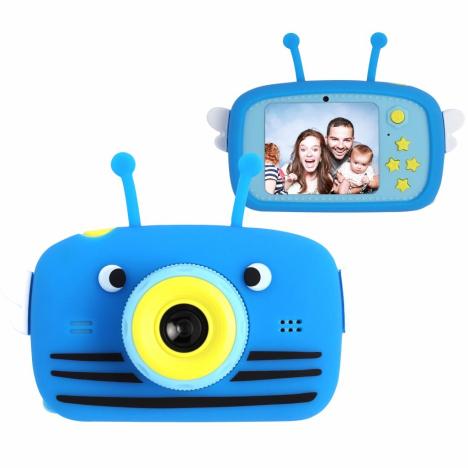 Интерактивная игрушка XoKo Bee Dual Lens Цифровой детский фотоаппарат голубой (KVR-100-BL) - Фото 3