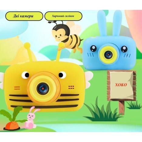 Интерактивная игрушка XoKo Bee Dual Lens Цифровой детский фотоаппарат оранжевый (KVR-100-OR) - Фото 2