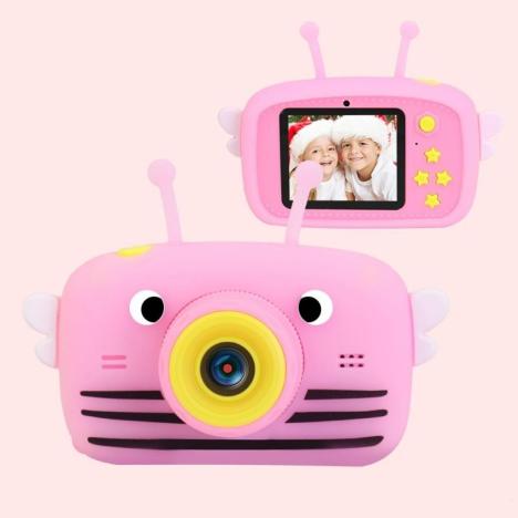 Интерактивная игрушка XoKo Bee Dual Lens Цифровой детский фотоаппарат розовый (KVR-100-PN) - Фото 3