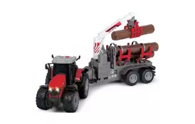 Спецтехника Dickie Toys Трактор Массей Фергюсон 8737 с прицепом для древесины со све (3737003) - Фото