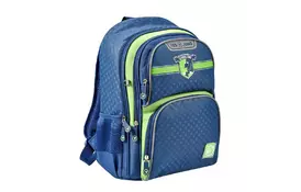 Рюкзак школьный Yes S-30 Juno School time синий/зеленый (558011) - Фото