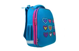 Рюкзак школьный Yes H-12-1 Hearts turquoise (554490) - Фото