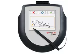 Аксесуар до торгового обладнання Evolis кольоровий планшет Sig200 для електронного підпису, USB (ST-CE1075-2-UEVL) - Фото