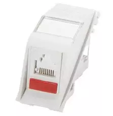 Модуль Euromod II 50 х 25 1xRJ45, M1 угловой, UTP, PowerCat 6, белый Molex MEU-00056-02