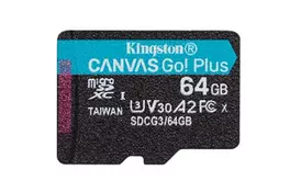 Карта памяти Kingston 64GB microSD class 10 UHS-I U3 A2 Canvas Go Plus (SDCG3/64GBSP) - Фото