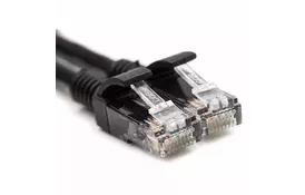 Патч-корд 15м, UTP, cat.5e, CU, black PowerPlant (CA911660) - Фото