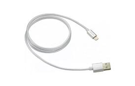 Дата кабель USB 2.0 AM to Lightning 1.0m Pearl White CANYON (CNE-CFI3PW) - Фото