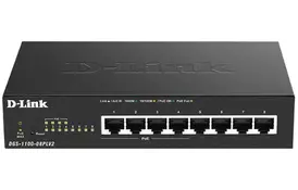 D-Link Комутатор DGS-1100-08PLV2 8xGE (4xGE PoE, 4xGE), 64Вт, Easysmart - Фото