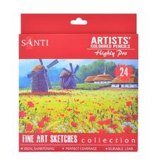 Карандаши цветные Santi Highly Pro 24 шт (742391)