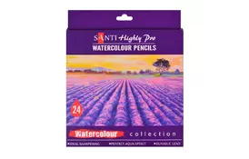 Карандаши цветные Santi Highly Pro 24 шт акварельные (742385) - Фото