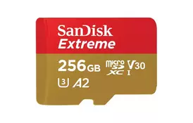 Карта памяти SANDISK 256GB microSD class 10 UHS-I U3 V30 Extreme (SDSQXA1-256G-GN6MN) - Фото