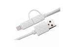 Дата кабель USB 2.0 AM to Lightning + Micro 5P 1.0m white XoKo (SC-210-WH)