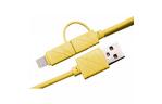 Дата кабель USB 2.0 AM to Lightning + Micro 5P 1.0m yellow XoKo (SC-210-YL)