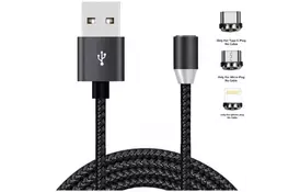 Дата кабель USB 2.0 AM to Lightning + Micro 5P + Type-C 2.0m Magneto bla XoKo (SC-350MGNT-2-BK) - Фото