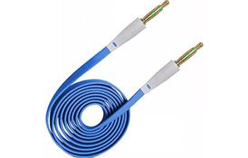 Кабель мультимедийный Jack 3.5mm to jack 3.5mm 1 м Blue XoKo (AUX-010-BL) - Фото