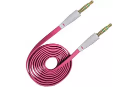 Кабель мультимедийный Jack 3.5mm to jack 3.5mm 1 м Pink XoKo (AUX-010-PNK) - Фото