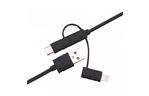 Дата кабель USB 2.0 AM to Lightning + Micro 5P + Type-C 1.2m black XoKo (SC-310-BK)