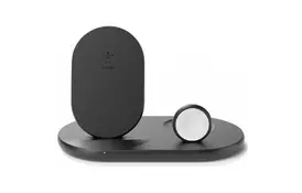 Зарядное устройство Belkin 3-in-1 Wireless Pad/Stand/Apple Watch, black (WIZ001VFBK) - Фото