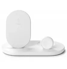 Зарядное устройство Belkin 3-in-1 Wireless Pad/Stand/Apple Watch, white (WIZ001VFWH)