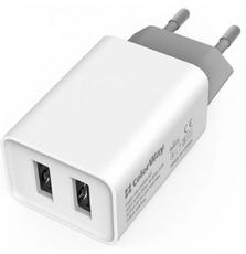 Зарядное устройство ColorWay 2USB AUTO ID 2.1A (10W) (CW-CHS015-WT)