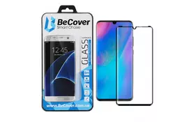 Скло захисне BeCover 3D Curved Edge Huawei P30 Pro Black (703672) - Фото