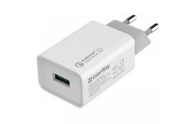 Зарядное устройство ColorWay 1USB Quick Charge 3.0 (18W) (CW-CHS013Q-WT) - Фото