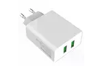 Зарядное устройство ColorWay 2USB Quick Charge 3.0 (36W) (CW-CHS017Q-WT)