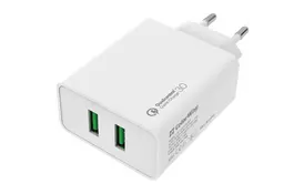Зарядное устройство ColorWay 2USB Quick Charge 3.0 (36W) (CW-CHS017Q-WT) - Фото