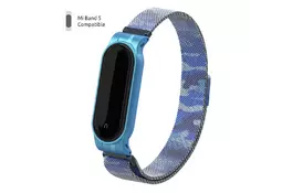 Ремешок для фитнес браслета Armorstandart Milanese Magnetic Band для Xiaomi Mi Band 5 Khaki Blue (ARM56856) - Фото