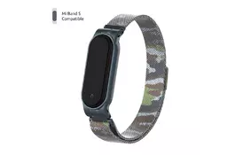 Ремешок для фитнес браслета Armorstandart Milanese Magnetic Band для Xiaomi Mi Band 5 Khaki Green (ARM56855) - Фото
