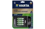 Зарядное устройство для аккумуляторов Varta LCD Ultra Fast Plus Charger +4*AA 2100 mAh (57685101441)