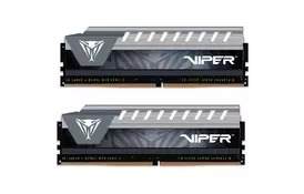 Модуль пам'яті для комп'ютера DDR4 32GB (2x16GB) 2666 MHz Viper Elite Black/Gray Patriot (PVE432G266C6KGY) - Фото