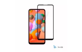 Скло захисне 2E Basic Samsung Galaxy A11 (A115F), 2.5D FCFG, black border (2E-G-A11-SMFCFG-BB) - Фото