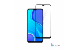 Скло захисне 2E Basic Xiaomi Redmi 9, 2.5D FCFG, black border (2E-MI-9-SMFCFG-BB) - Фото