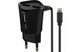 Зарядное устройство Gelius Pro Edition Auto ID 2USB + Cable iPhone 8 2.4A Black (00000072153) - Фото