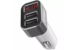 Зарядний пристрій Gelius Pro Wolt LCD GP-CC005 2USB 3.1A + Cable iPhone X Black (00000079004) - Фото