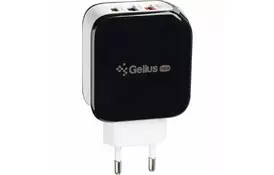 Зарядное устройство Gelius Pro Voltag QC GP-HC07 2USB 2A +Type-C Black/White (00000076359) - Фото