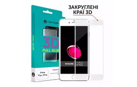 Стекло защитное MakeFuture 3D Apple iPhone 7 Plus/8 Plus White (MG3D-AI7P/8PW) - Фото